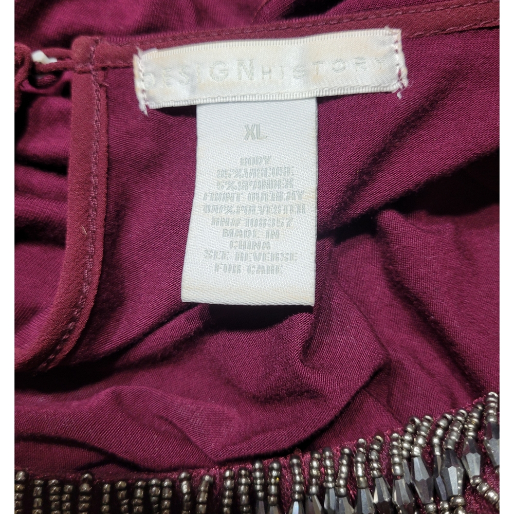 Design History Burgundy Sleeveless Blouse Size XL - Picture 5 of 5